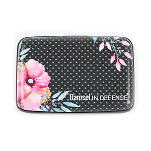 Damsel in Defense Hard Shelly RFID Wallet - Floral